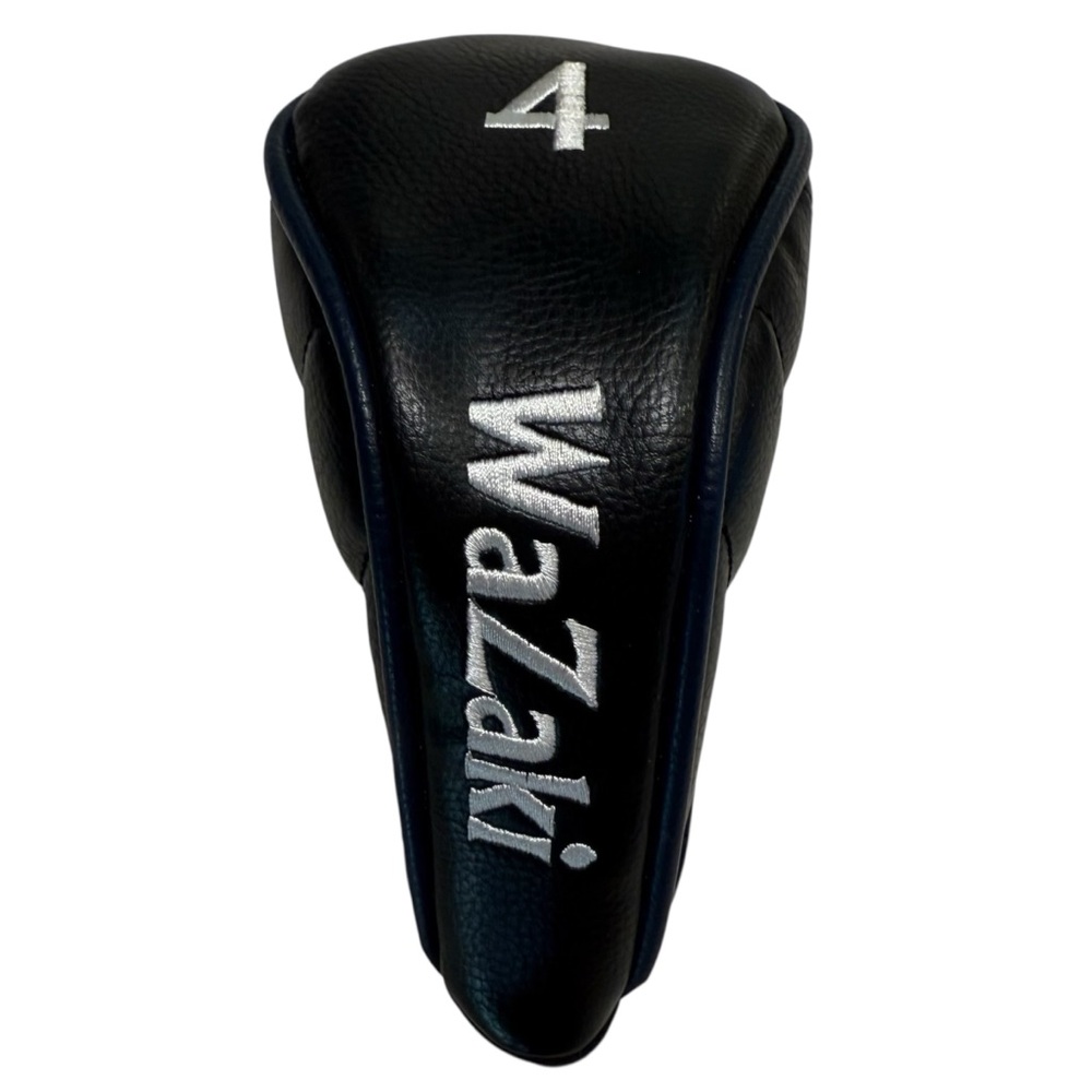 WaZaki 4 Wood Black w/white Trim Golf Club Head Cover.
